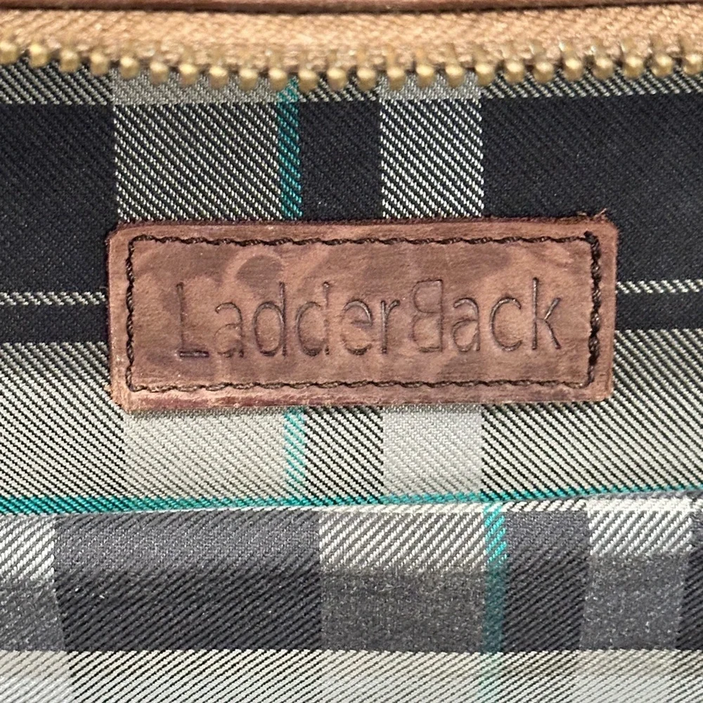 LadderBack 100% Leather Brown Rugged & Rustic Design Laptop Messenger Bag